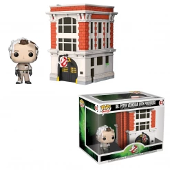 Funko Pop Town - Ghostbusters Peter And Firehouse Pop! Vinyl