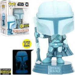 Funko Funko Items Star Wars:The Mandalorian - The Mandalorian Hologram Glow-in-the-Dark Exclusive POP! Vinyl Figure
