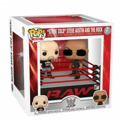 Funko WWE: Ring Moment - The Rock Vs Steve Austin In Ring Pop! Vinyl Figures Funko Items