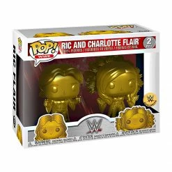 Funko WWE - Golden Ric And Charlotte Flair Exclusive 2-Pack Pop! Vinyl Figures Funko Items
