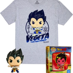 Funko POP Tees - Dragonball Z Metallic Vegeta Pop With Tee Exclusive