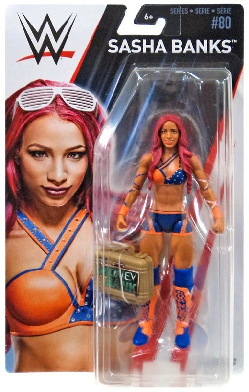 Mattel New Arrivals WWE Series 80 - Sasha Banks With MITB Case